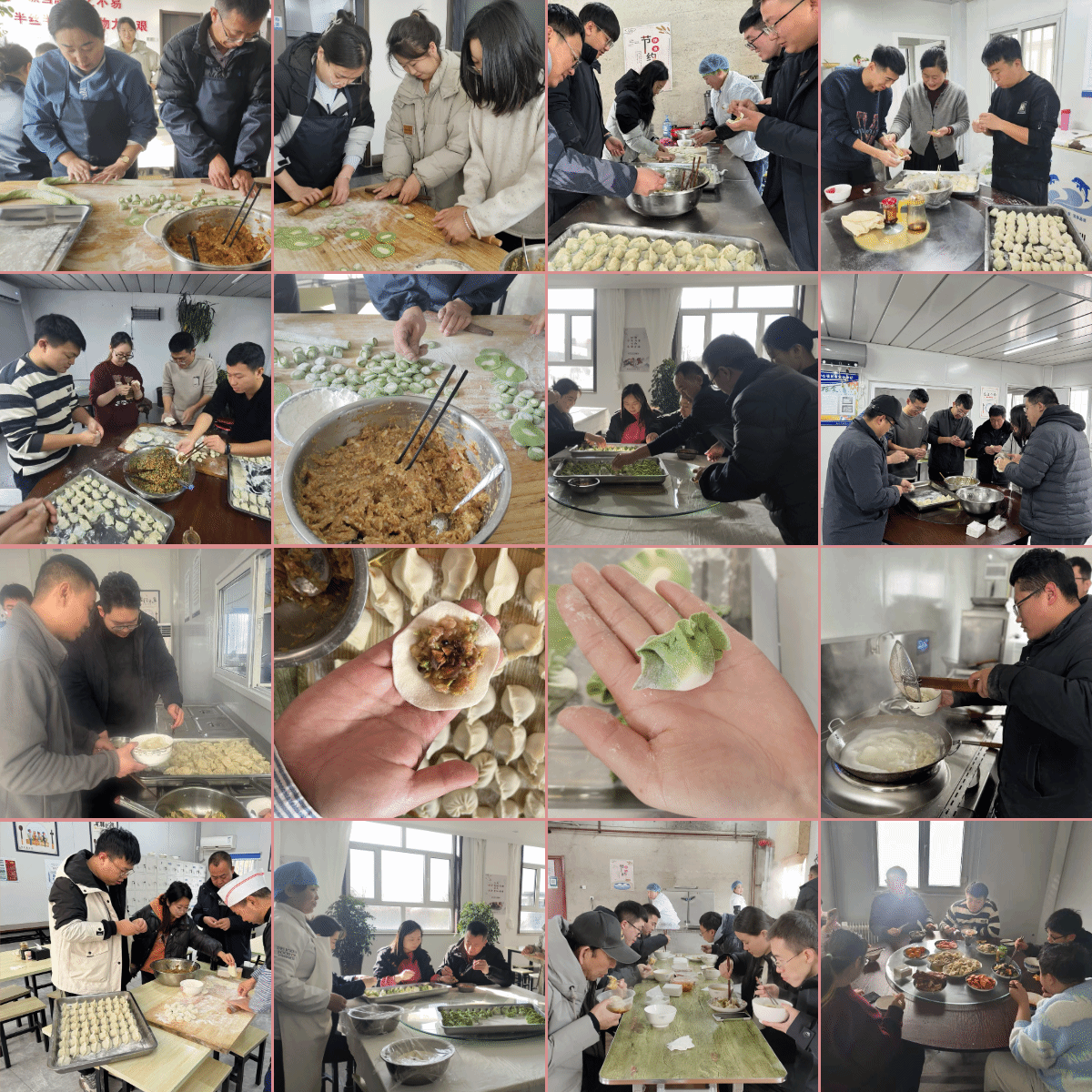 山西建投七建集团开展“围炉话冬至 共劳暖人心”包饺子活动